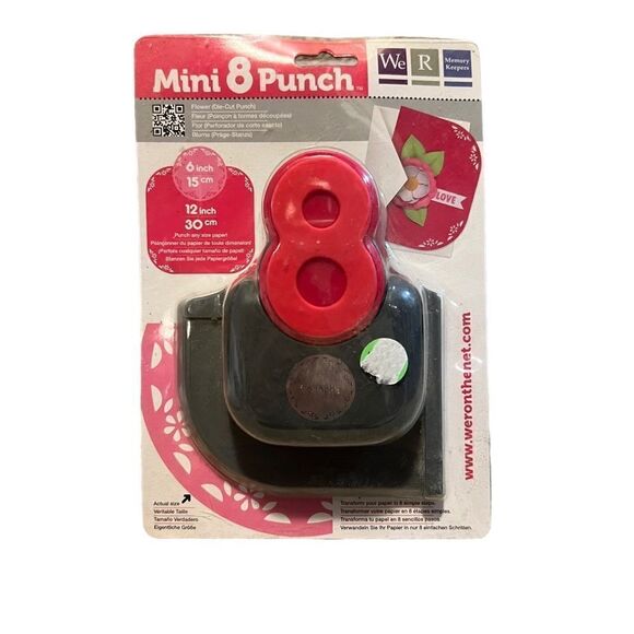 We R Memory Keepers Mini 8 Punches Flower 6 inch Edge Borders New - Picture 1 of 2
